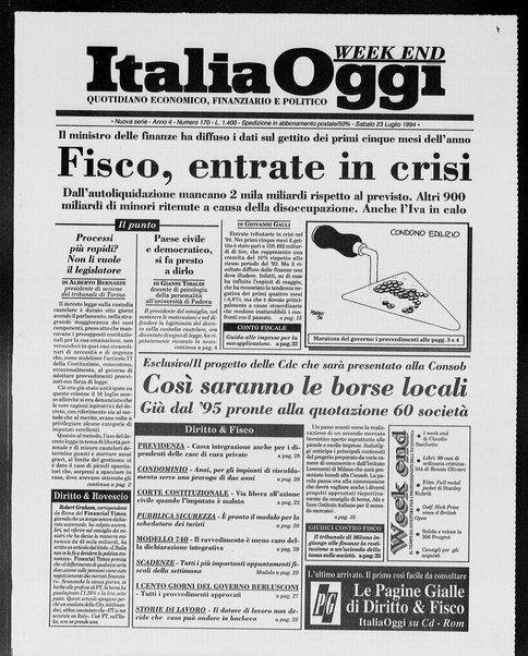 Italia oggi : quotidiano di economia finanza e politica